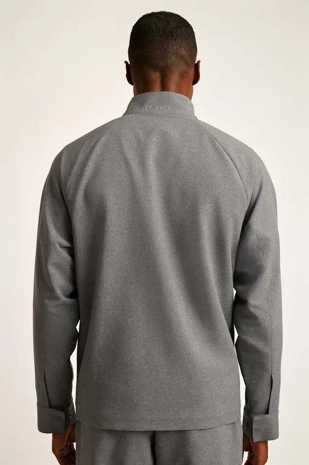 Men Bonobos Golf Outerwear and Layering Tour Harrington Golf Jacket Charcoal Heather Men Bonobos Golf Outerwear and Layering Tour Harrington Golf Jacket Charcoal Heather
