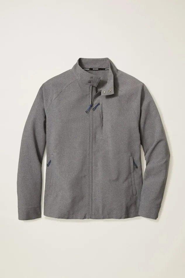 Men Bonobos Golf Outerwear and Layering Tour Harrington Golf Jacket Charcoal Heather Men Bonobos Golf Outerwear and Layering Tour Harrington Golf Jacket Charcoal Heather