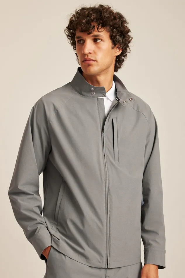 Men Bonobos Golf Outerwear and Layering Tour Harrington Golf Jacket Lava Smoke Dark Grey Men Bonobos Golf Outerwear and Layering Tour Harrington Golf Jacket Lava Smoke Dark Grey