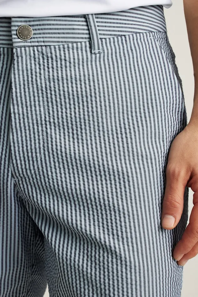 Men Bonobos Golf Shorts Performance Seersucker Golf Short Bluesy Stripe