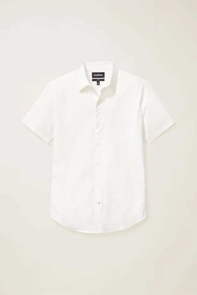 Men Bonobos Short Sleeve Shirts Tech Short Sleeve Shirt White Men Bonobos Short Sleeve Shirts Tech Short Sleeve Shirt White