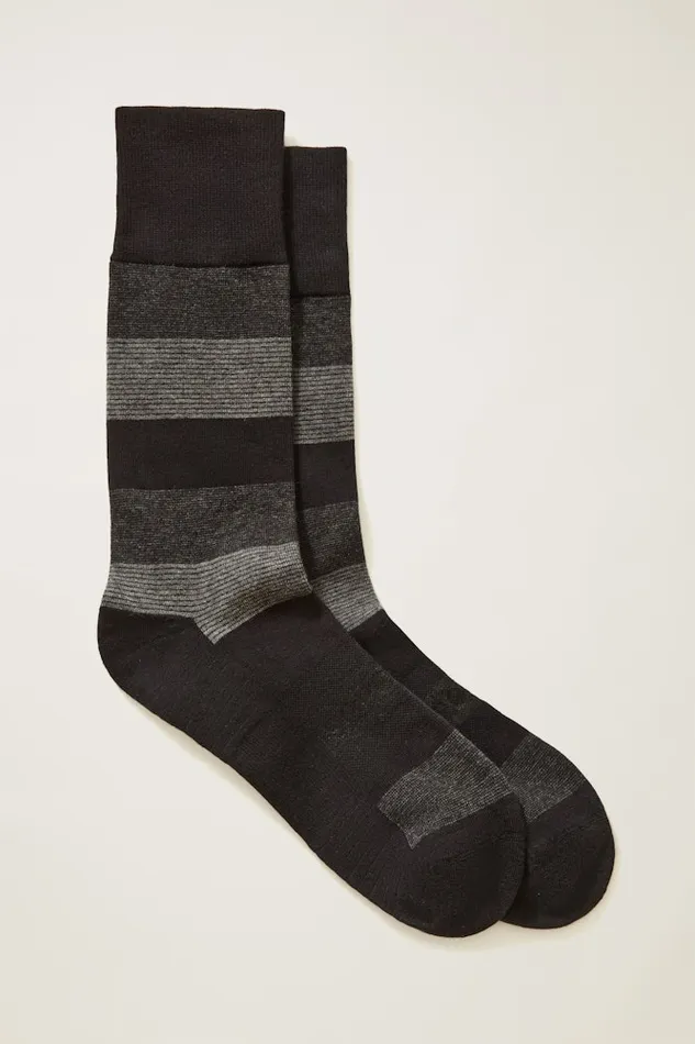 Men Bonobos Socks and Underwear Soft and Comfortable Bonobos Everyday Dress Socks Black Stripe