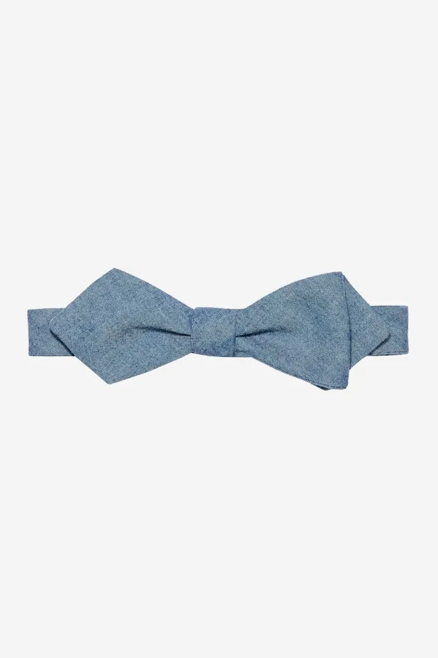 Men Bonobos Ties and Pocket Squares Cotton Bowtie Blue Chambray