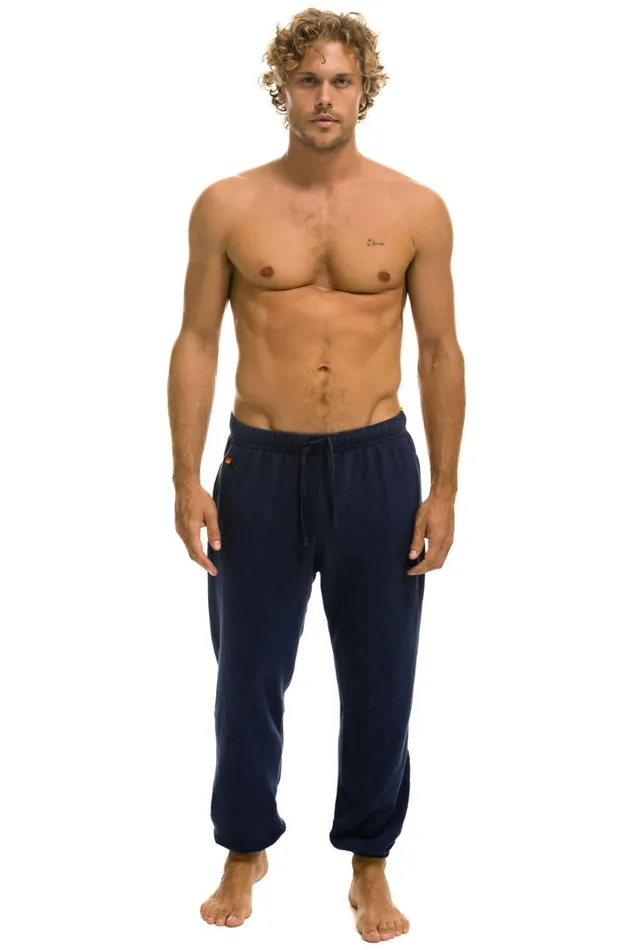 Men Bottoms Aviator Nation 5 STRIPE SWEATPANTS 8211 NAVY Men Bottoms Aviator Nation 5 STRIPE SWEATPANTS 8211 NAVY