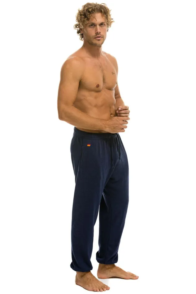 Men Bottoms Aviator Nation 5 STRIPE SWEATPANTS 8211 NAVY Men Bottoms Aviator Nation 5 STRIPE SWEATPANTS 8211 NAVY