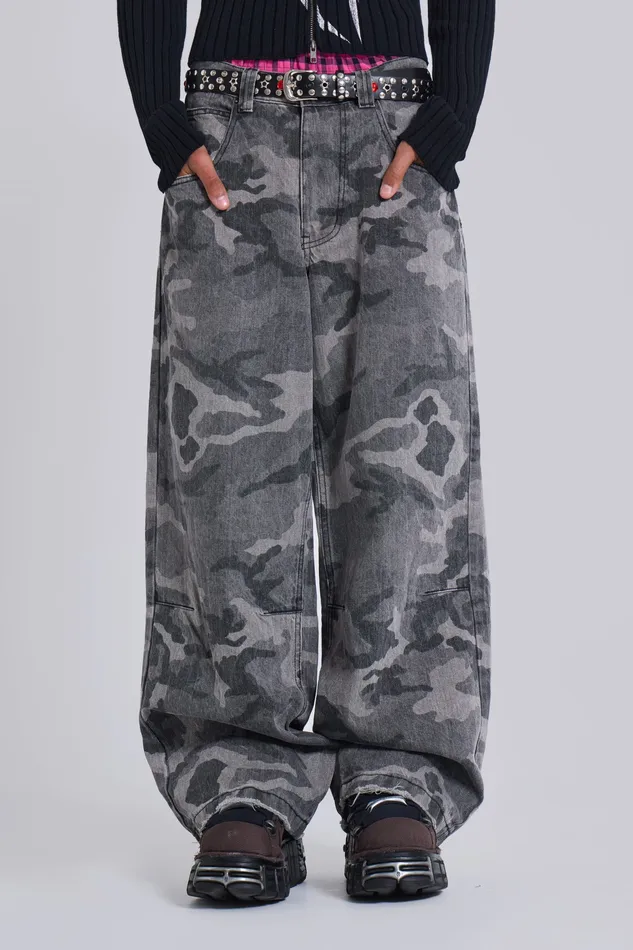 Men Camo Fade Colossus Jeans Denim Jaded London