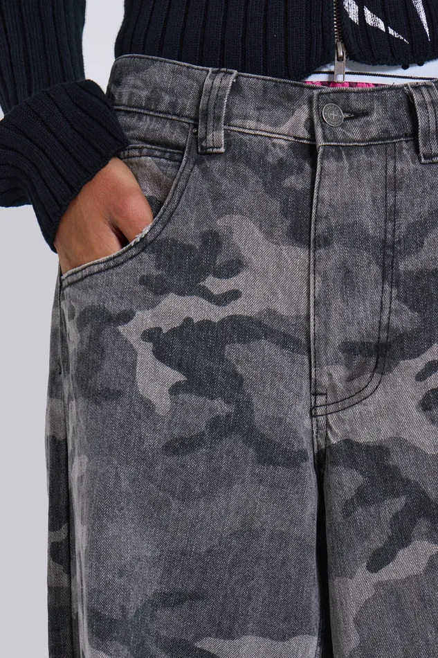 Men Camo Fade Colossus Jeans Denim Jaded London