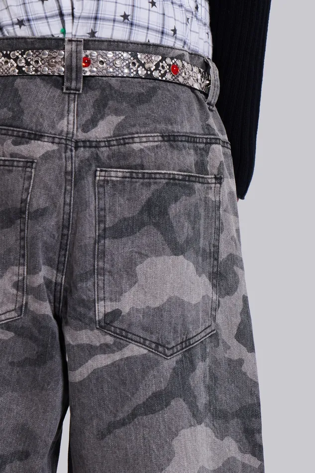 Men Camo Fade Colossus Jeans Denim Jaded London