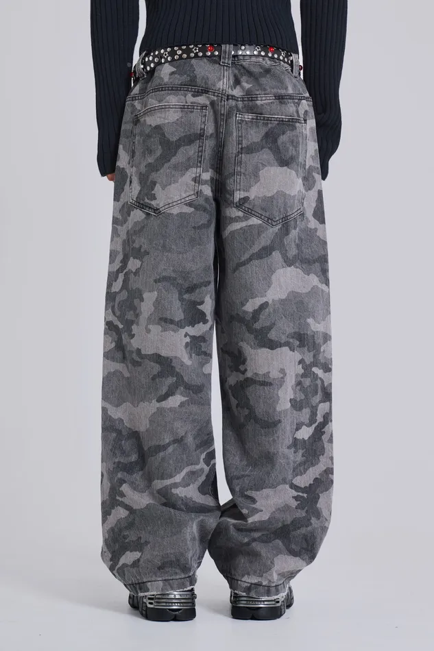 Men Camo Fade Colossus Jeans Denim Jaded London