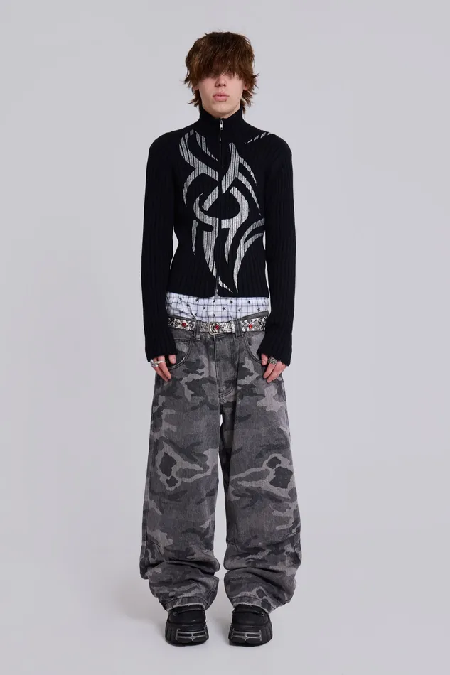 Men Camo Fade Colossus Jeans Denim Jaded London