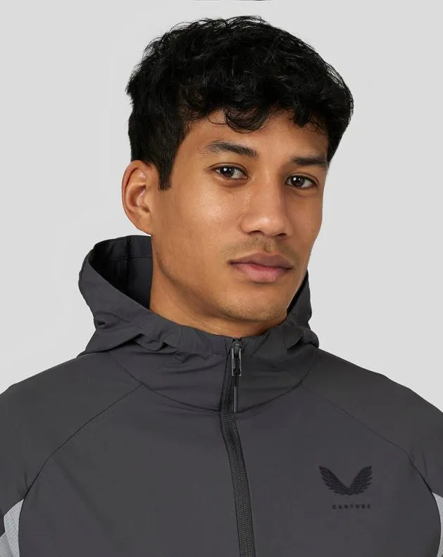 Men Castore Jackets Flex Woven Elevated Jacket 8211 Gunmetal
