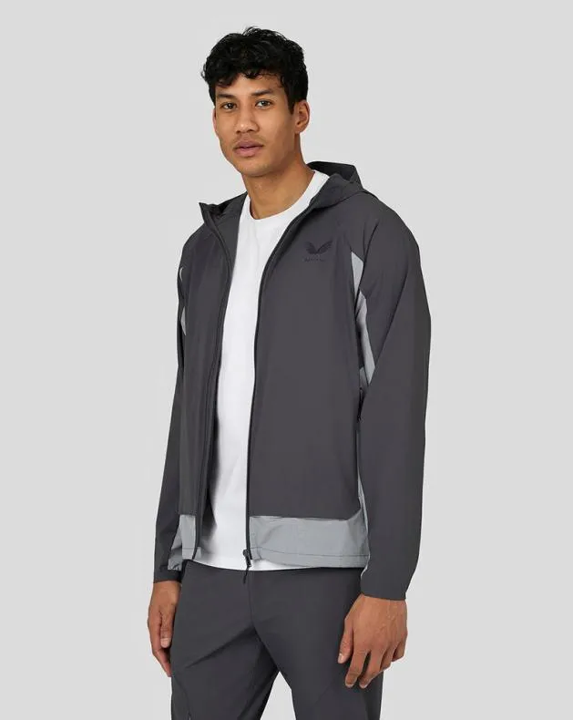 Men Castore Jackets Flex Woven Elevated Jacket 8211 Gunmetal