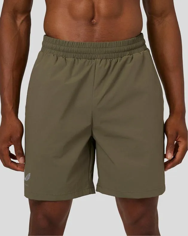 Men Castore Shorts Active Breathable Woven Shorts 8211 Olive