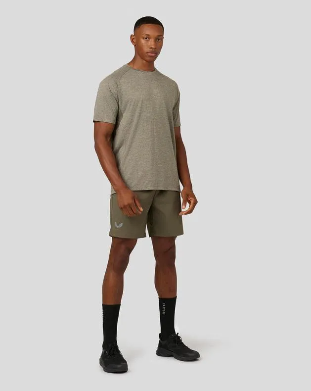 Men Castore Shorts Active Breathable Woven Shorts 8211 Olive