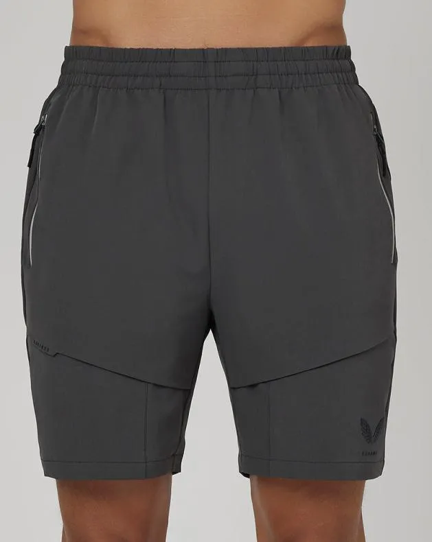 Men Castore Shorts Flex Woven Cargo Shorts 8211 Gunmetal