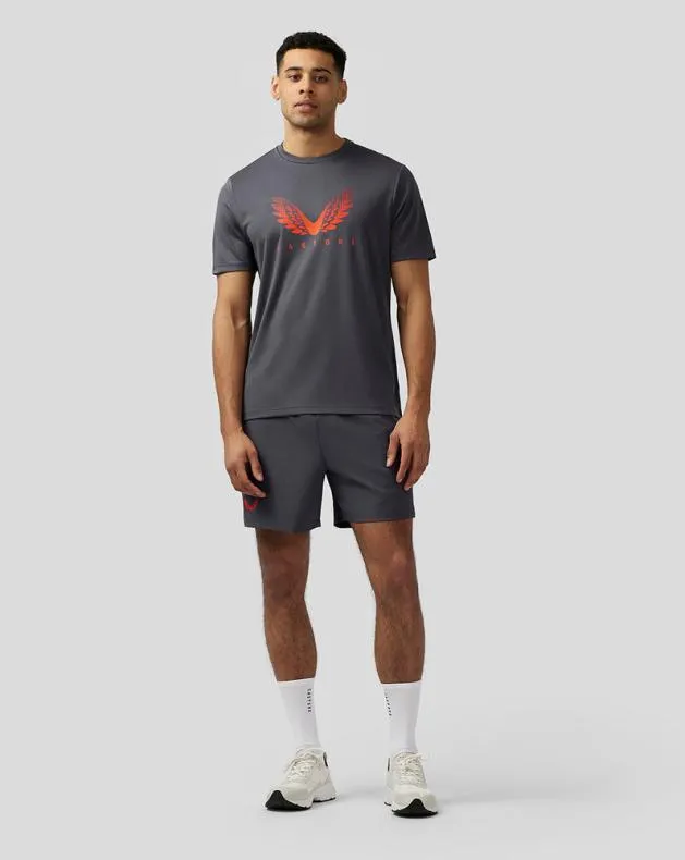 Men Castore Tops Adapt Short Sleeve Graphic T Shirt 8211 Pewter Blue