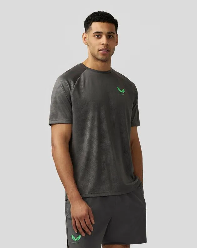 Men Castore Tops Adapt Short Sleeve Printed T Shirt 8211 Gunmetal Grey