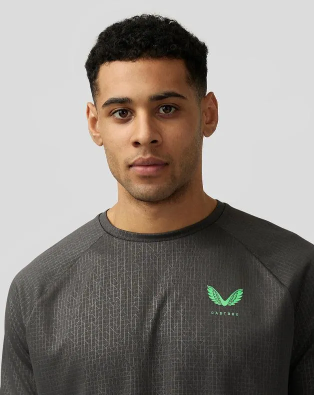 Men Castore Tops Adapt Short Sleeve Printed T Shirt 8211 Gunmetal Grey
