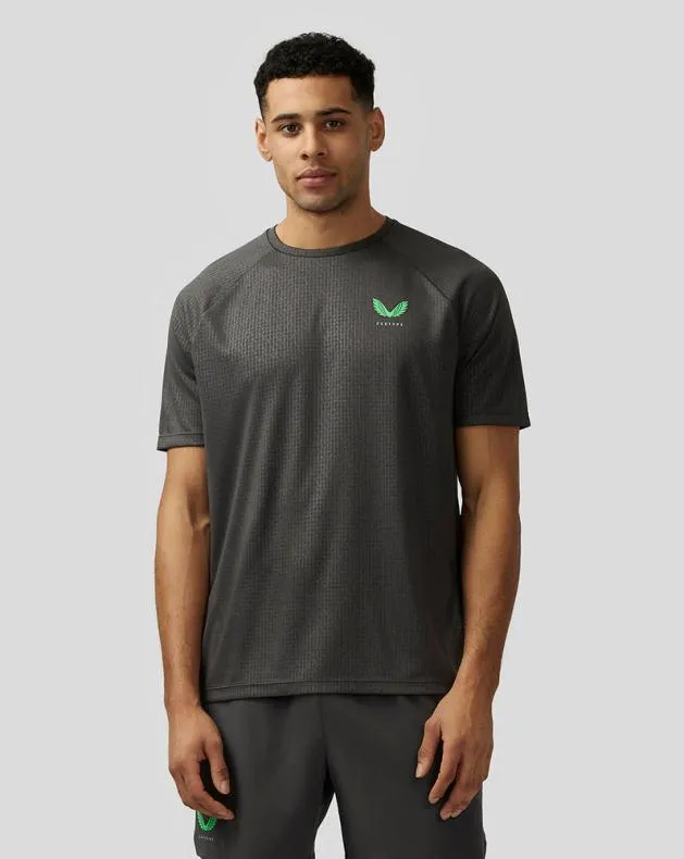 Men Castore Tops Adapt Short Sleeve Printed T Shirt 8211 Gunmetal Grey