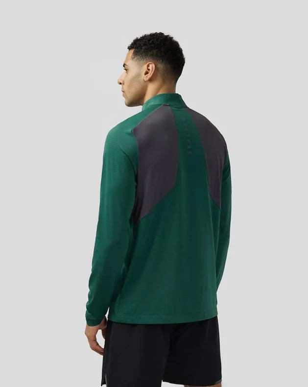 Men Castore Tops Apex Aeromesh Quarter Zip 8211 Green