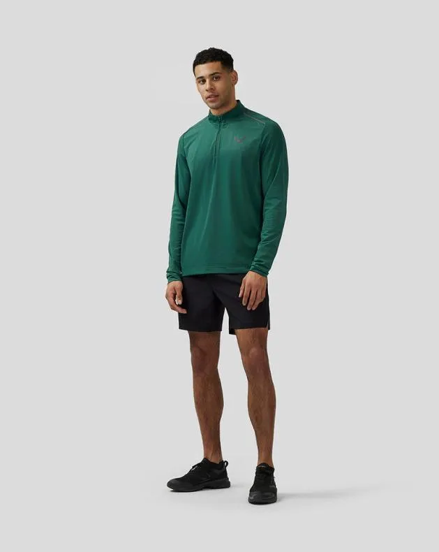 Men Castore Tops Apex Aeromesh Quarter Zip 8211 Green