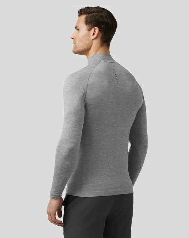 Men Castore Tops Golf Body Mapped Seamless Quarter Zip Top 8211 Steel