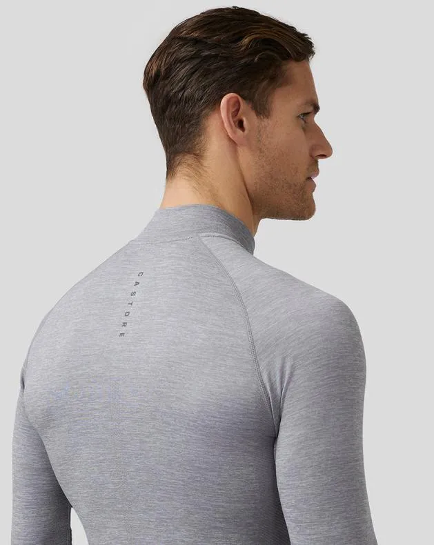 Men Castore Tops Golf Body Mapped Seamless Quarter Zip Top 8211 Steel
