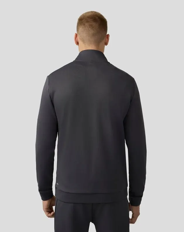 Men Castore Tops Scuba Long Sleeve Quarter Zip Top 8211 Charcoal