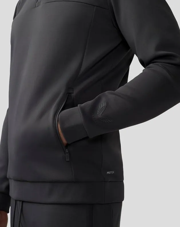 Men Castore Tops Scuba Long Sleeve Quarter Zip Top 8211 Charcoal