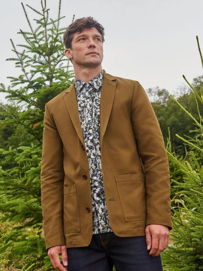 Men Chiltern Cotton Blazer Mid Tan White Stuff Blazers