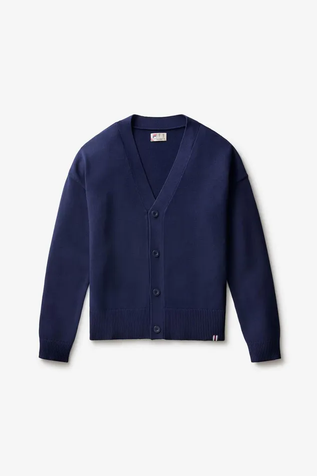 Men Coats and Jackets Fila Baseline Cardigan 400 Fila Navy