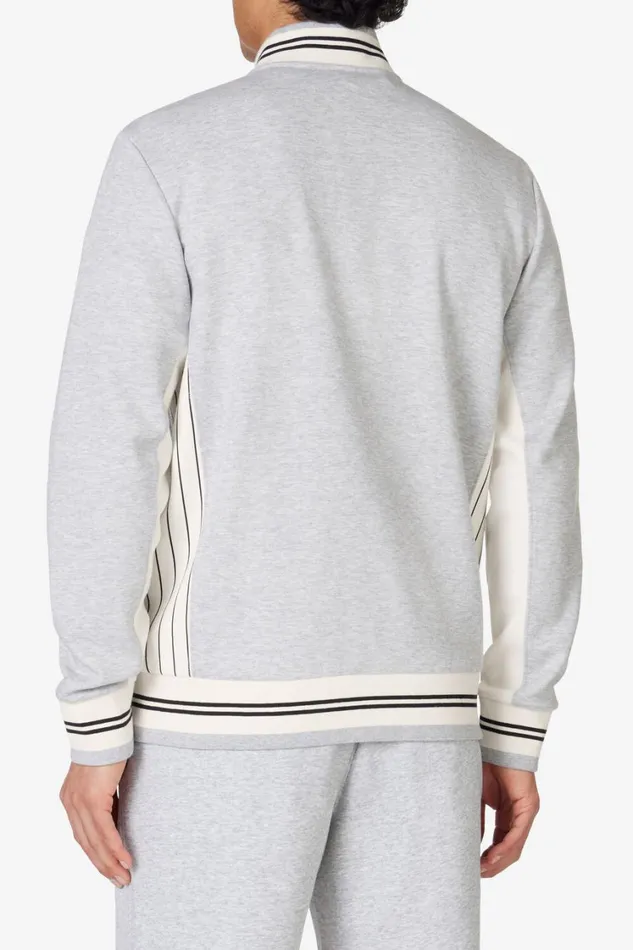 Men Coats and Jackets Fila Settanta Jacket 061 Grey Heather Gardenia Black