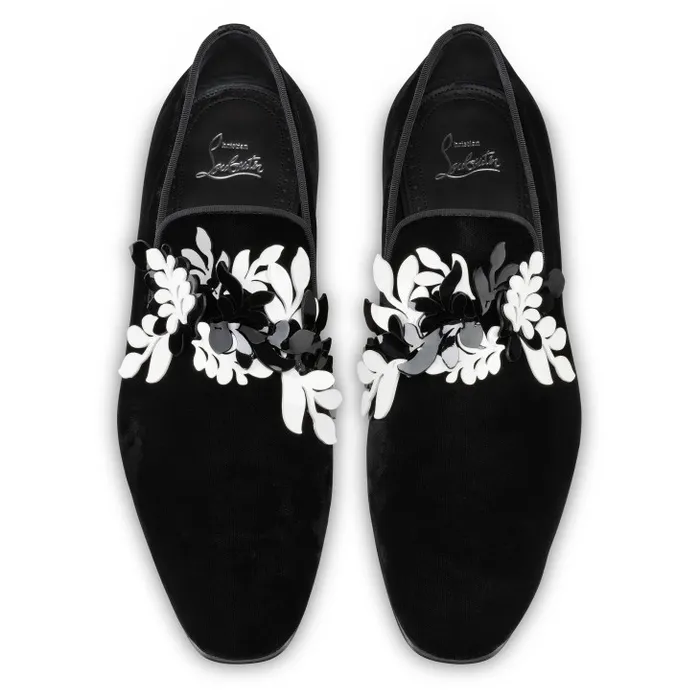 Men Dandelion Petunia Loafers 8211 Velvet And Patent Leather 8211 Black Christian Louboutin Loafers and Moccasins