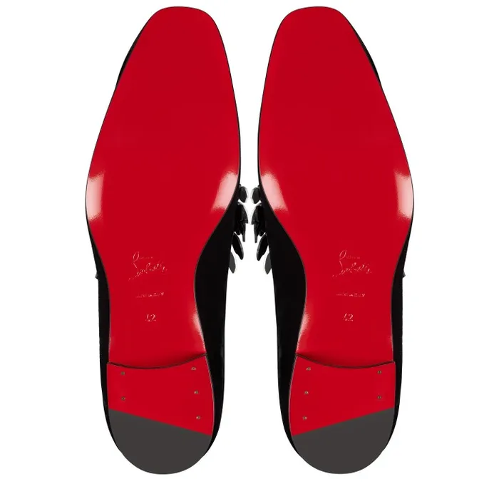 Men Dandelion Petunia Loafers 8211 Velvet And Patent Leather 8211 Black Christian Louboutin Loafers and Moccasins