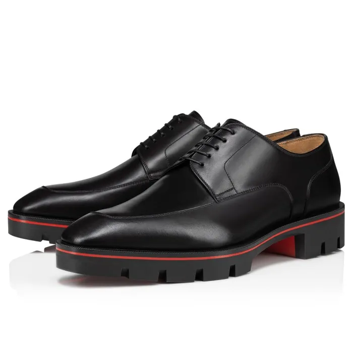 Men Davisol Derbies 8211 Calf Leather 8211 Black Christian Louboutin Buckles and Laceups