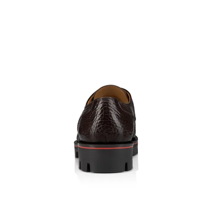Men Davisol Derbies 8211 Grained Calf Leather 8211 Corteccia Christian Louboutin Buckles and Laceups