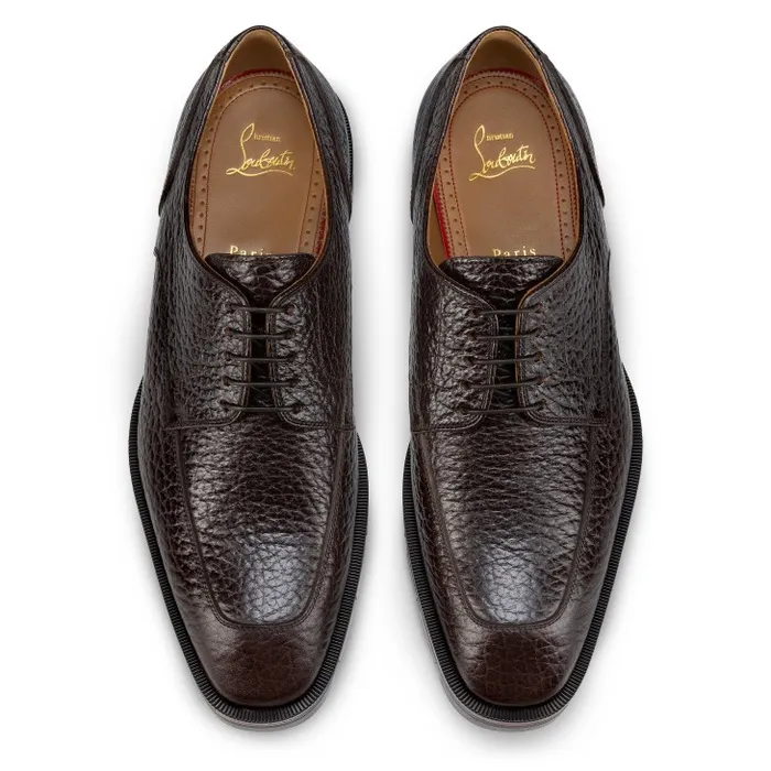 Men Davisol Derbies 8211 Grained Calf Leather 8211 Corteccia Christian Louboutin Buckles and Laceups
