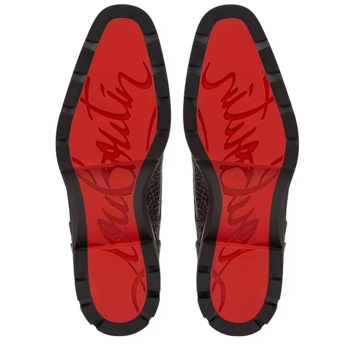 Men Davisol Derbies 8211 Grained Calf Leather 8211 Corteccia Christian Louboutin Buckles and Laceups