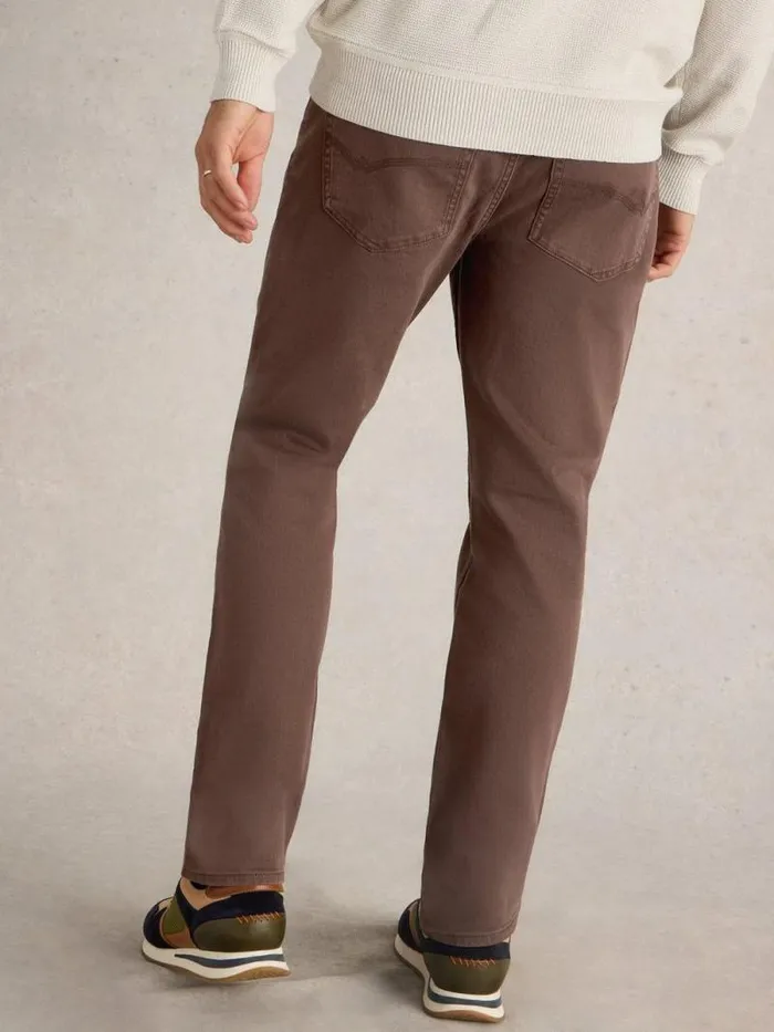 Men Eastwood Garment Dye Jean Dark Brown White Stuff Jeans