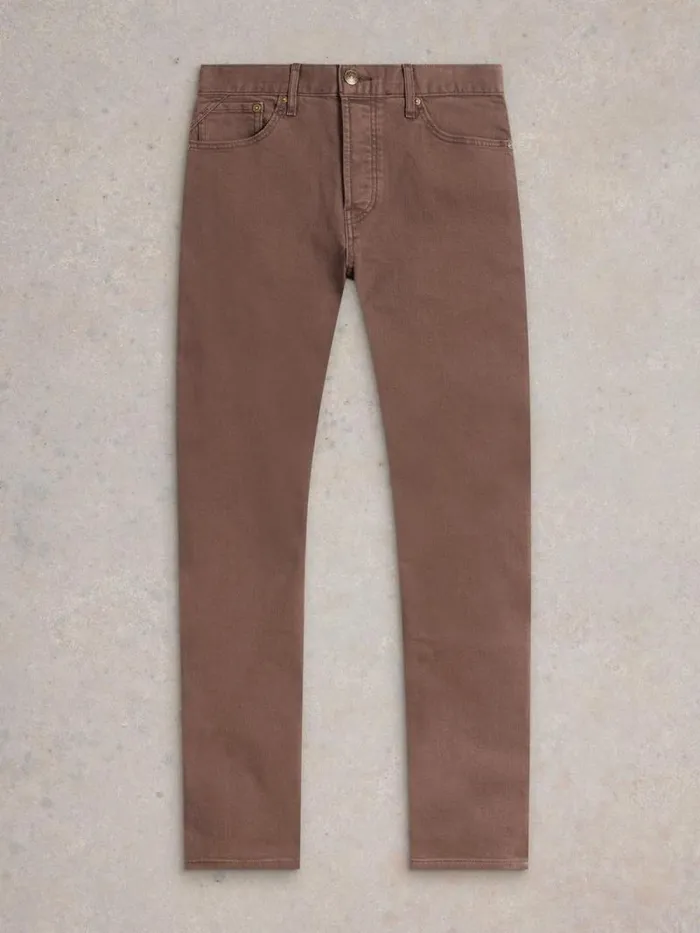 Men Eastwood Garment Dye Jean Dark Brown White Stuff Jeans