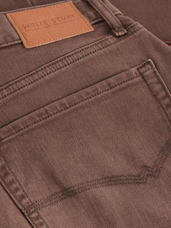 Men Eastwood Garment Dye Jean Dark Brown White Stuff Jeans