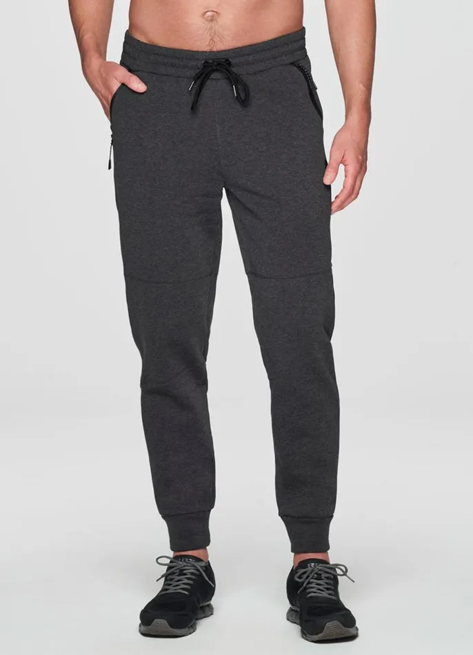 Men Everyday Fleece Zip Pocket Jogger Charcoal RBX Active Pants