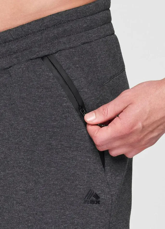 Men Everyday Fleece Zip Pocket Jogger Charcoal RBX Active Pants