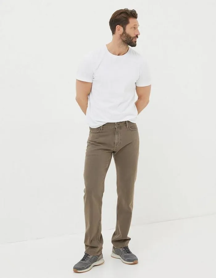 Men FatFace Jeans Straight Fit Barton Jeans Light Brown