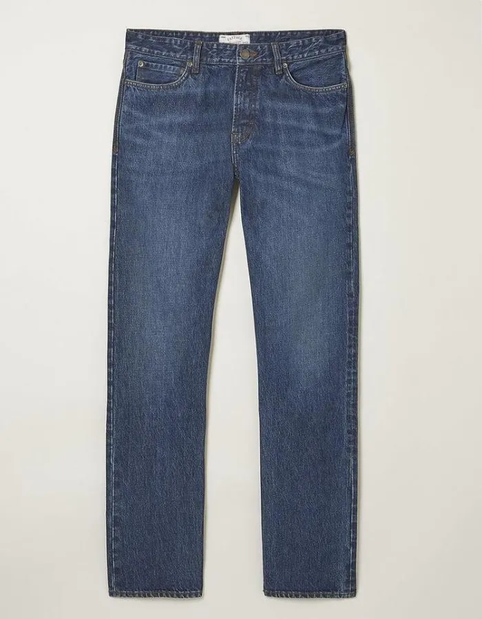 Men FatFace Jeans Straight Fit Jeans Indigo Blue
