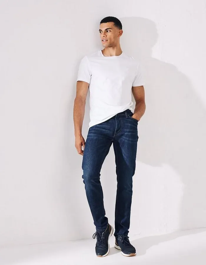 Men FatFace Men039s Sale Lean Slim Dark Vintage Wash Jeans Denim