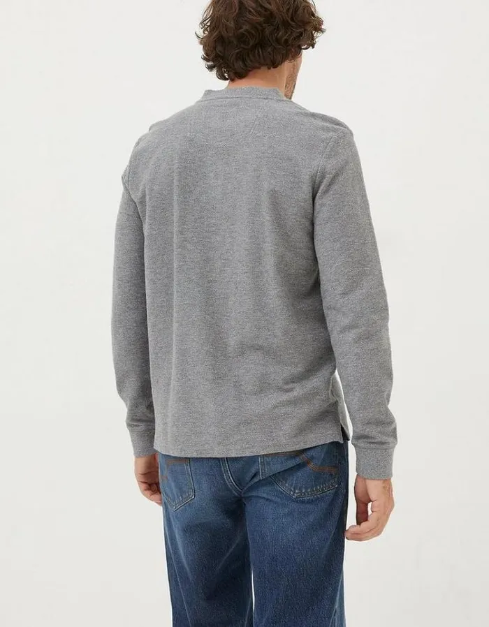 Men FatFace Men039s Sale Long Sleeve Kintbury Henley Grey Marl