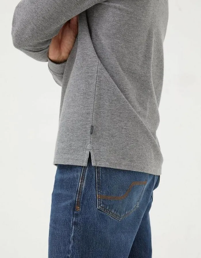 Men FatFace Men039s Sale Long Sleeve Kintbury Henley Grey Marl
