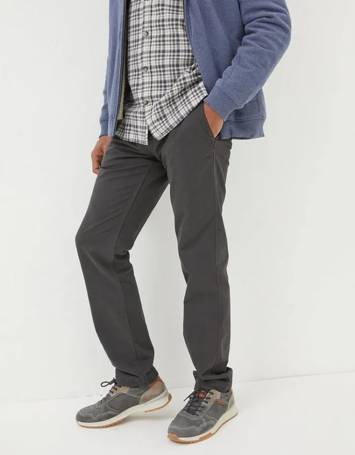 Men FatFace Pants and Chinos Modern Coastal Chinos Dark Grey