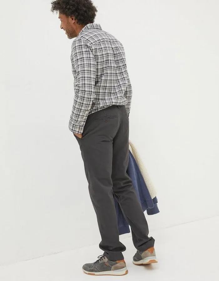 Men FatFace Pants and Chinos Modern Coastal Chinos Dark Grey